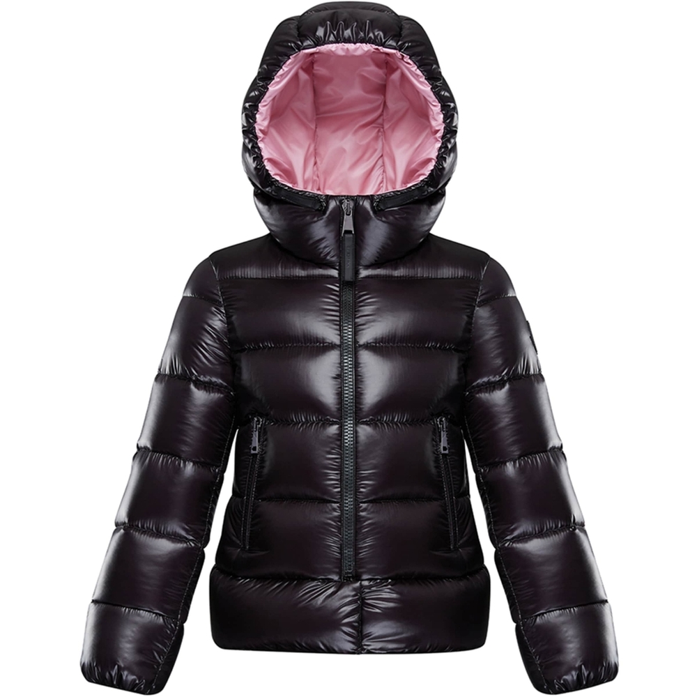 NWT Moncler Sunday Quilted Jacket in Black, Size 12A